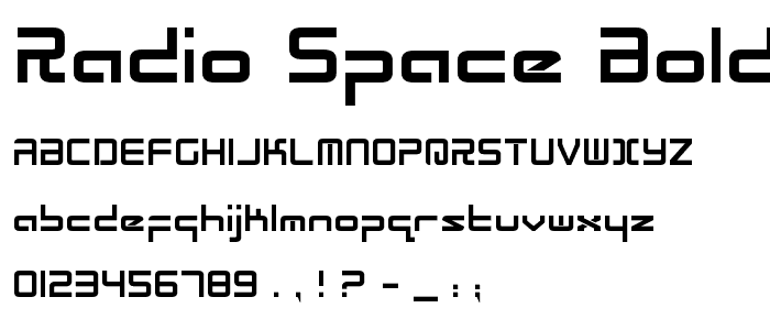 Radio Space Bold font